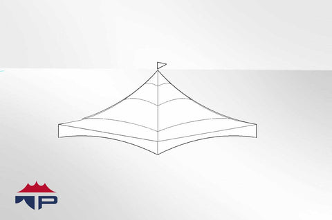 20x20 1pc Festival CAN-T Tent Top UW