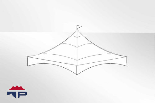 20x20 1pc Festival CAN-W Tent Top UW