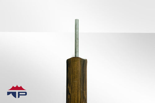2"/2.5"x8' Dark Wood Grain Pole Sleeve