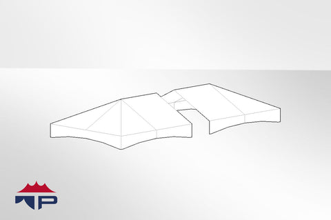 10x20 2pc Jumbotrac Lite Tent Top UW