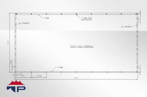 10'x20' Clear Wall- UW Trim