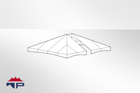 20x20 2pc Jumbotrac Tent Top UW