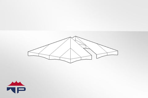 20x20 2pc Jumbotrac Lite Tent Top UW
