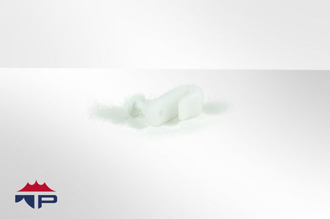 White Plastic "F" Clip - Wall
