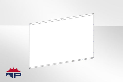 8'x15' Solid Wall- White