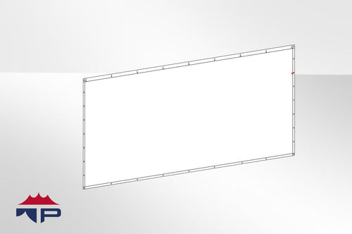 8'x20' Solid Wall- White